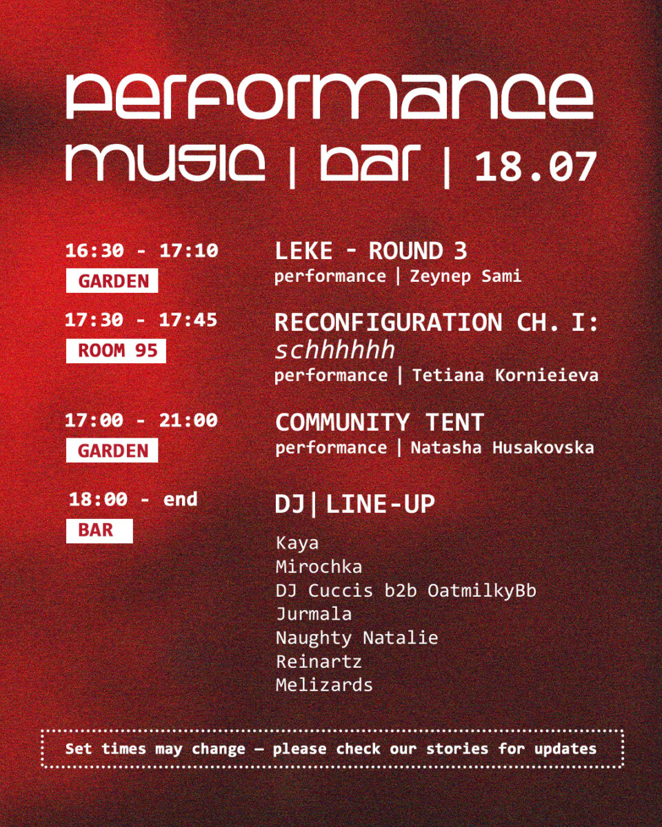 Rundgang Friday programs